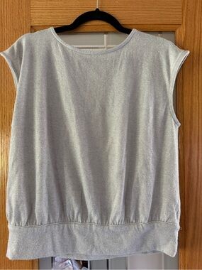 Banana Republic Silver Metallic Sleeveless Tank